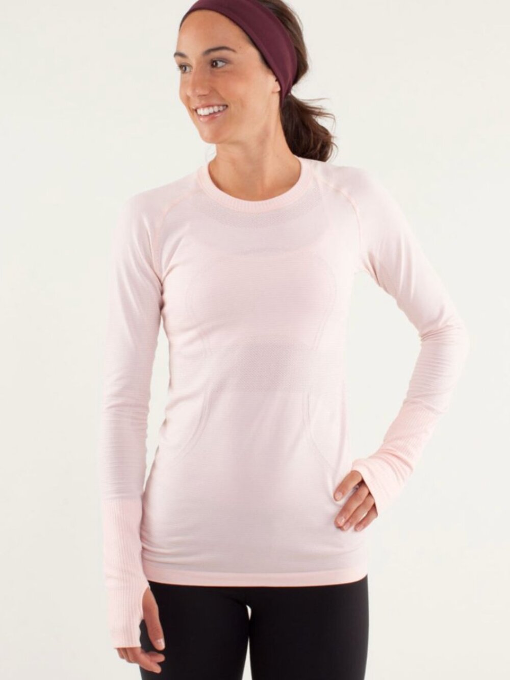 Lululemon Swiftly Tech Long Sleeve Crew Light Pink - Size 4